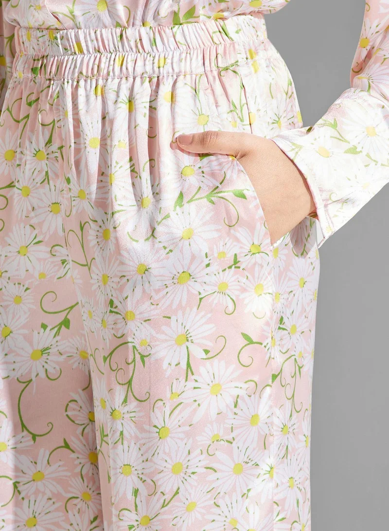 SINOIR Flared High Waist Pants