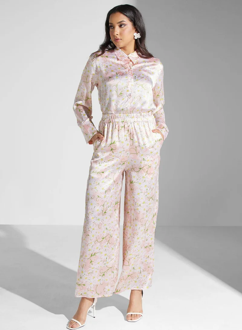 SINOIR Flared High Waist Pants