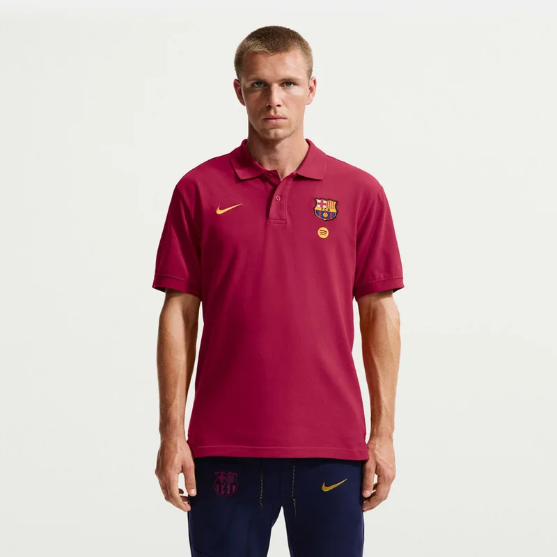 Nike Pink Men's FC Barcelona Club Football Polo Shirt for Men | Best Price UAE