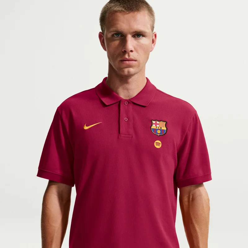 Nike Pink Men's FC Barcelona Club Football Polo Shirt for Men | Best Price UAE