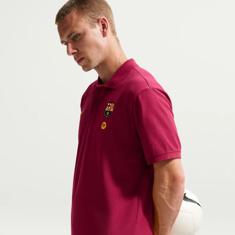 Nike Pink Men's FC Barcelona Club Football Polo Shirt for Men | Best Price UAE