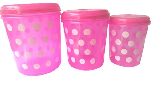 WOOLCO Bright Shine Plastic Premium Home Kitchen Storage JarsDabbaContainer Airtight Jars With Lid Set 1 L 2 L 3 L - Image 3