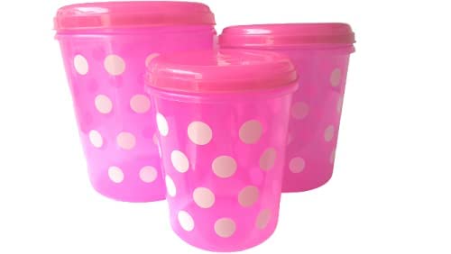 WOOLCO Bright Shine Plastic Premium Home Kitchen Storage JarsDabbaContainer Airtight Jars With Lid Set 1 L 2 L 3 L - Image 4