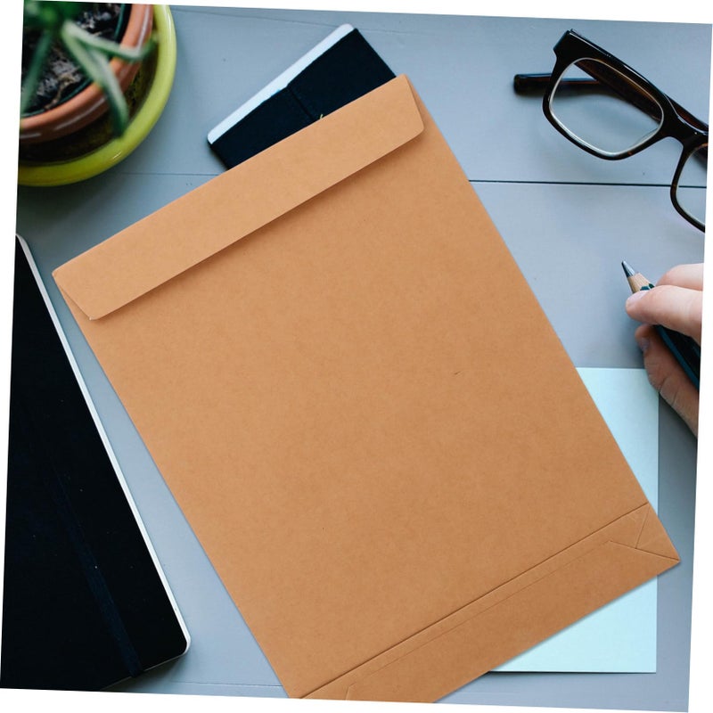 5 Pcs Kraft File Bags for Clothing Storage and Document Organization Double Sided Adhesive - Image 5
