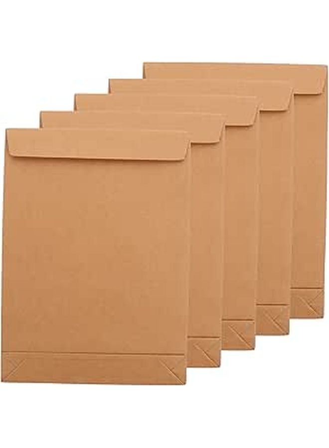 5 Pcs Kraft File Bags for Clothing Storage and Document Organization Double Sided Adhesive - Image 1