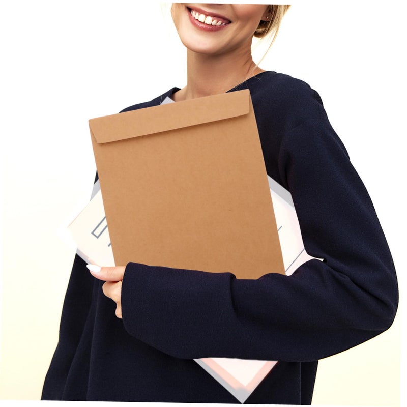 5 Pcs Kraft File Bags for Clothing Storage and Document Organization Double Sided Adhesive - Image 4