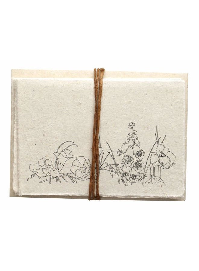 Handmade Seeded Plantable Note Cards with Envelopes Set of 6 Wildflowers
