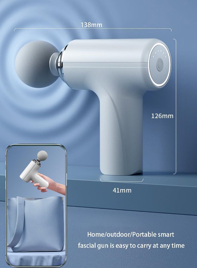 Loquat Mini Powerful Fascial Gun Deep Tissue Percussive Muscle Back Head Massager For Pain Relief With 4 Massage Heads 6 Massage Speeds - Image 3