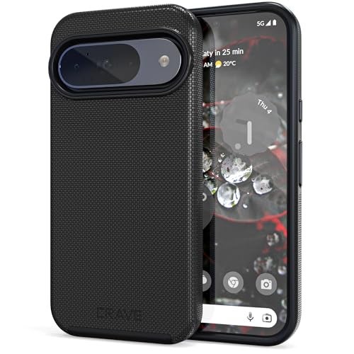 Crave Dual Guard for Google Pixel 9 Case and Pixel 9 Pro Case, Shockproof Protection Dual Layer Case for Google Pixel 9 and Pixel 9 Pro - Black - Image 1