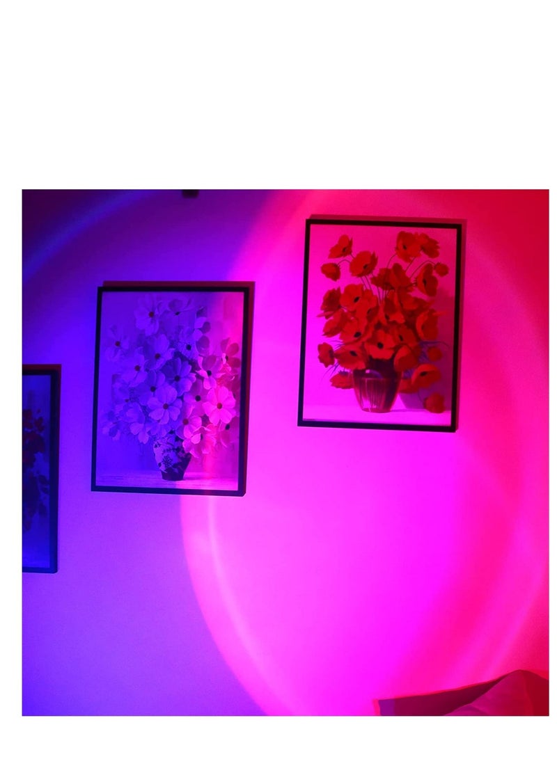 Captaintech Sunset Lamp Sunlight Projection 7w 16 Colors, Usb Ufo Sun Lamp, Led Rainbow Light Night Lights Projector For Gifts Photography, Vlog, Party, Bedroom, Home Decor, Living Room, Tiktok Selfie - Image 5