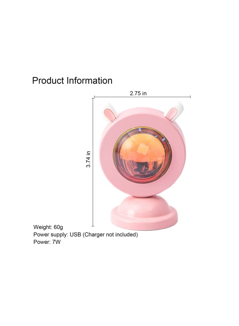 Captaintech Sunset Lamp Sunlight Projection 7w 16 Colors, Usb Ufo Sun Lamp, Led Rainbow Light Night Lights Projector For Gifts Photography, Vlog, Party, Bedroom, Home Decor, Living Room, Tiktok Selfie - Image 4