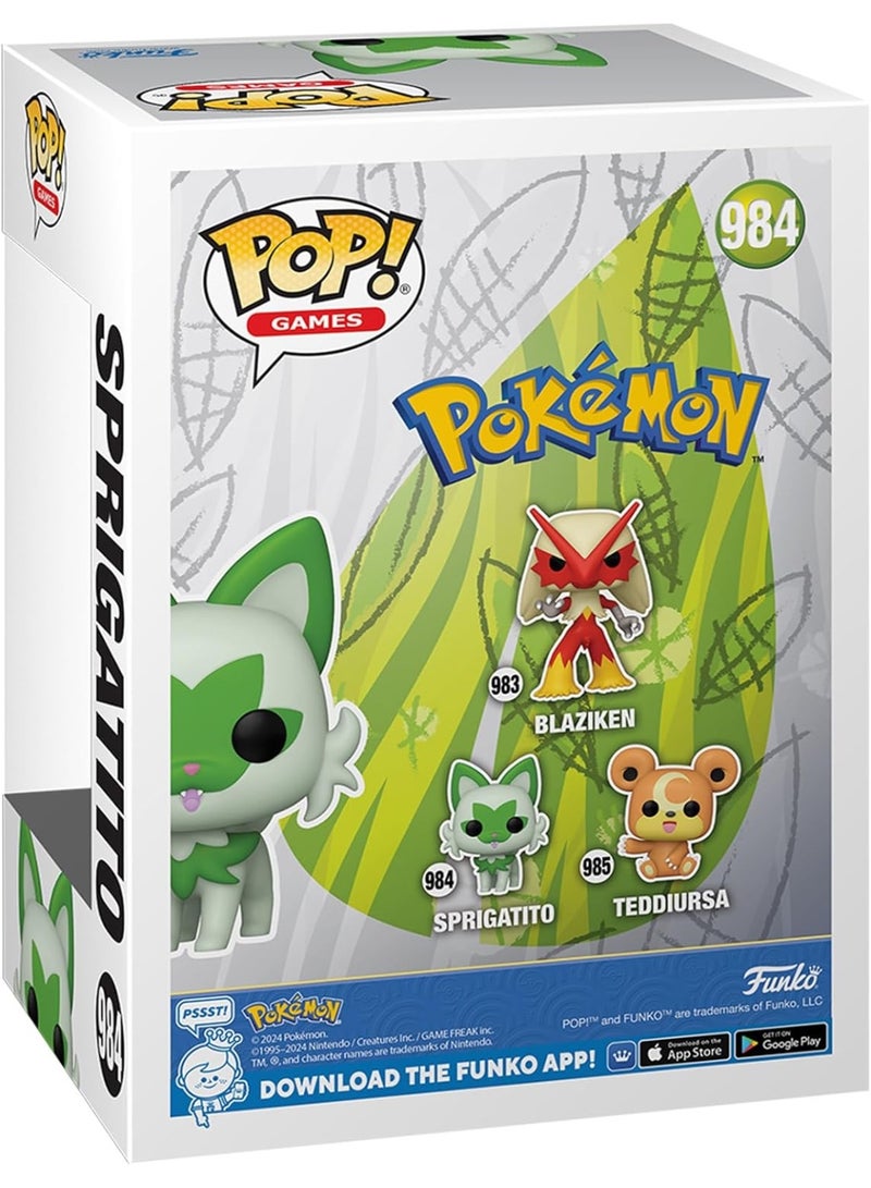 Funko Pop! Games: Pokemon - Sprigatito - Collectable Vinyl Figure - Gift Idea -Toys for Kids & Adults - Video Games Fans - Model Figure for Collectors and Display - Image 2