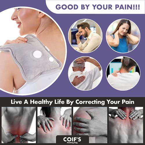 Coif Heating Bag with Gel Hot Water Bags Heating Pad Electric for Back Pain Orthopedic Electric Heating Belt for Knee, Shoulder, Lumbar, Joints, Muscle, Leg, Wrist and Nack for Pain Relief-Heat Pouch - Image 3