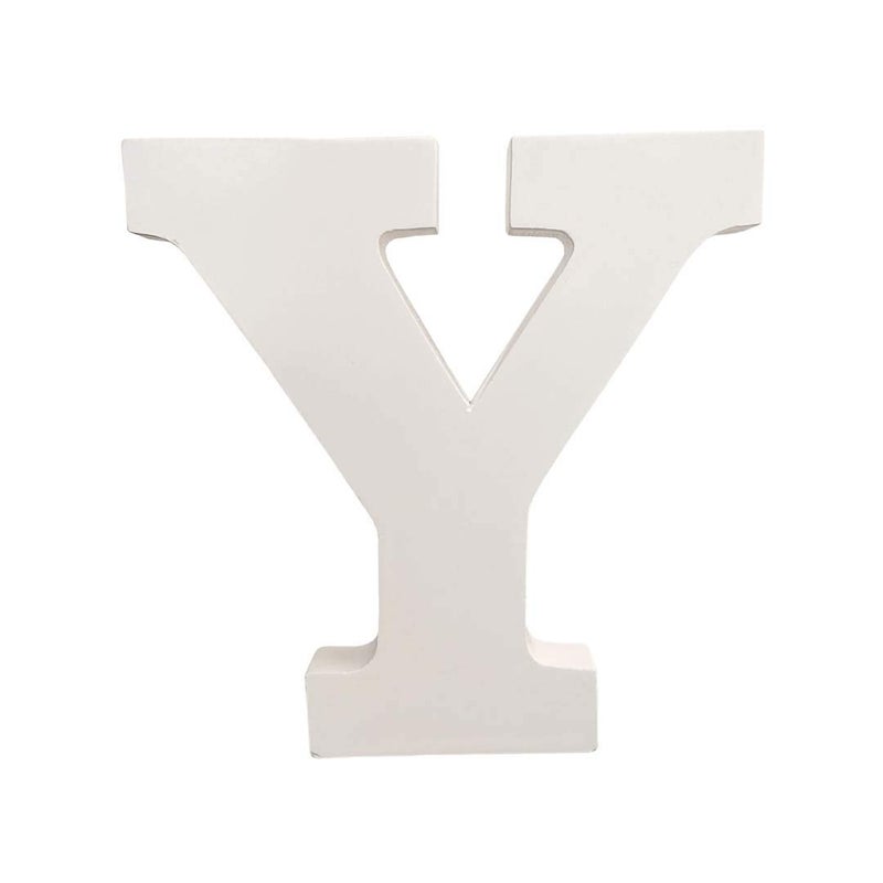 SMARTCAREWOOD Wooden Y Letter- English Upper Case Alphabets Cutouts for Art and Craft Work (Y_White_15x2.5 Cm) - Image 5