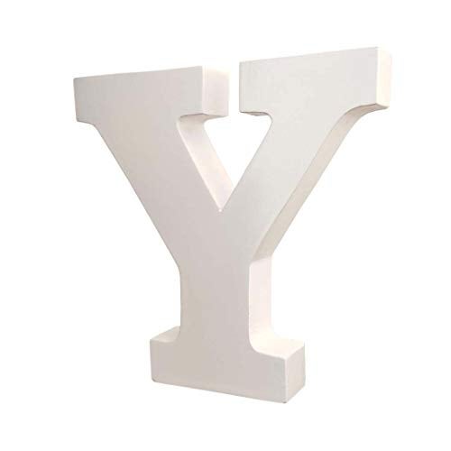 SMARTCAREWOOD Wooden Y Letter- English Upper Case Alphabets Cutouts for Art and Craft Work (Y_White_15x2.5 Cm) - Image 3