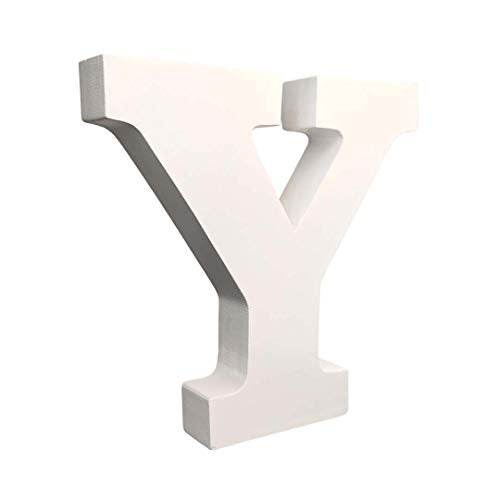 SMARTCAREWOOD Wooden Y Letter- English Upper Case Alphabets Cutouts for Art and Craft Work (Y_White_15x2.5 Cm) - Image 2