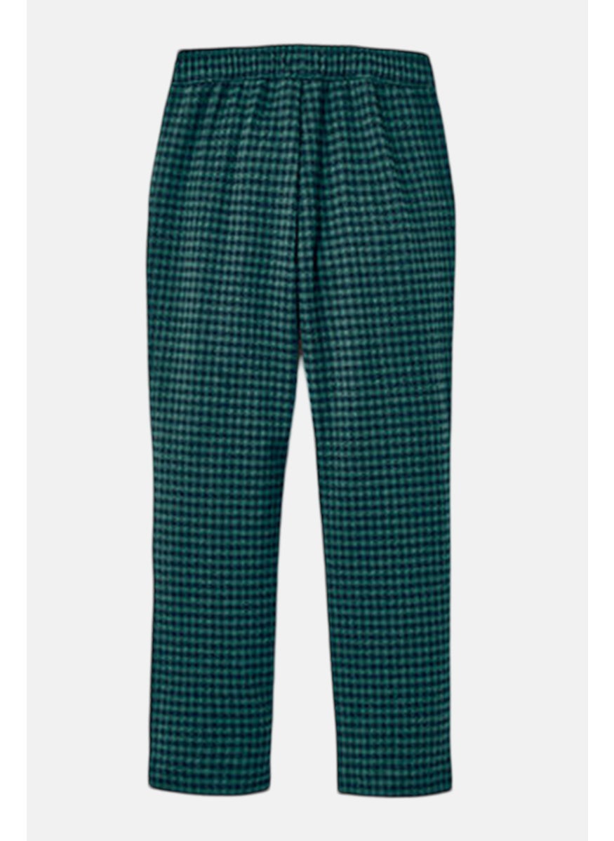 Tchibo Kids Boy Houndstooth Sweatpants, Green  - Image 3