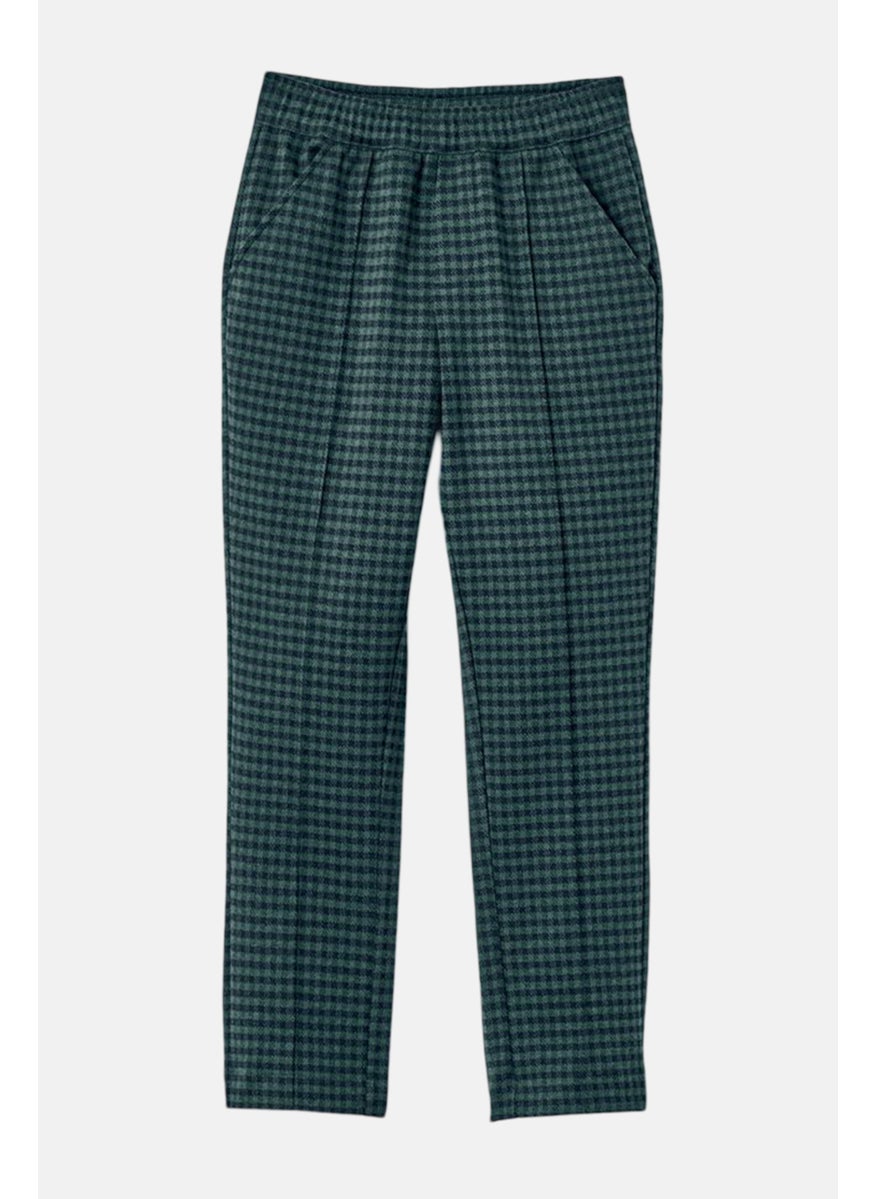 Tchibo Kids Boy Houndstooth Sweatpants, Green  - Image 2