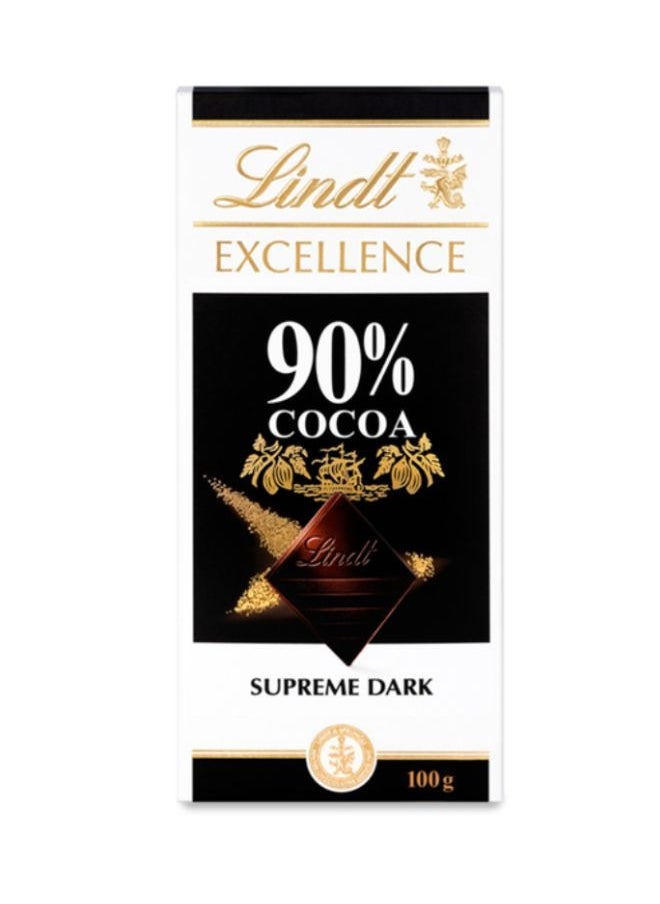 Lindt - Excellence 90 % Cocoa Dark Chocolate Bar 100g - Image 1