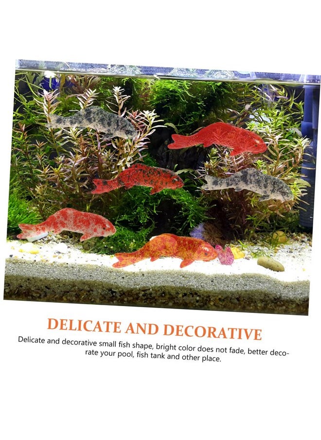 Beaupretty Beaupretty 5Pcs Mini Ornament Artificial Small Fish Five Colors Animal Goldfish Household Fish Tank Decor Fish Tank koi carp Ceramics Fairy Garden Decorate Fake Fish Small Aquarium  - Image 3