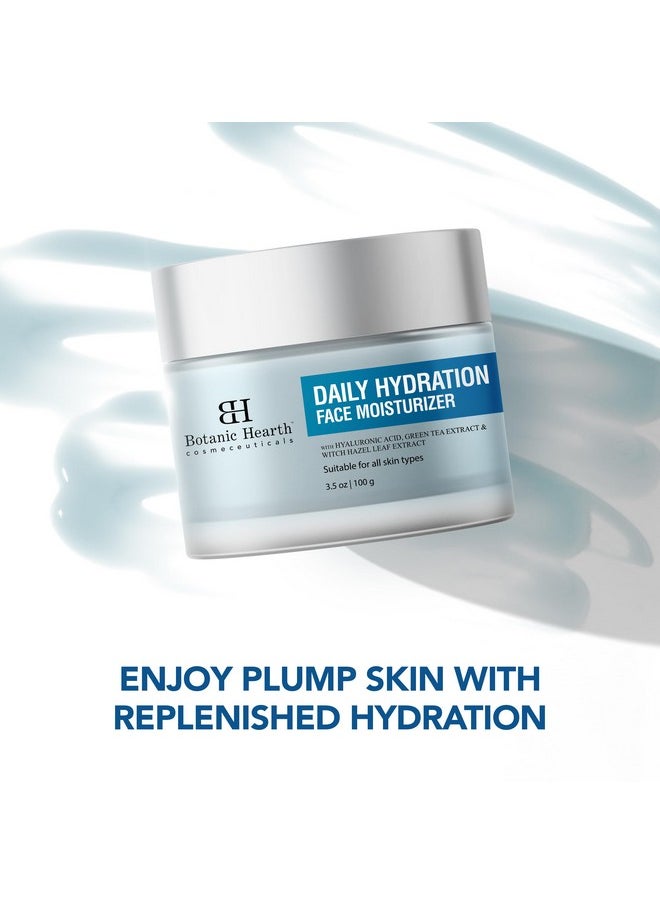 Botanic Hearth Daily Hydration Moisturizer For Face With Hyaluronic Acid & Green Tea Extract - 100G | Moisturizer For Dry Skin | Face Cream For Women & Men | For All Skin Types  - Image 3