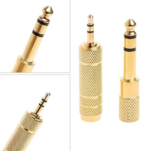 LipiWorld® Headphone Adapter 6.35mm Male to 3.5mm Female and Audio Stereo Plug 3.5mm Male to 6.35mm Female (Available Color 2 Pieces Combo) - Image 2