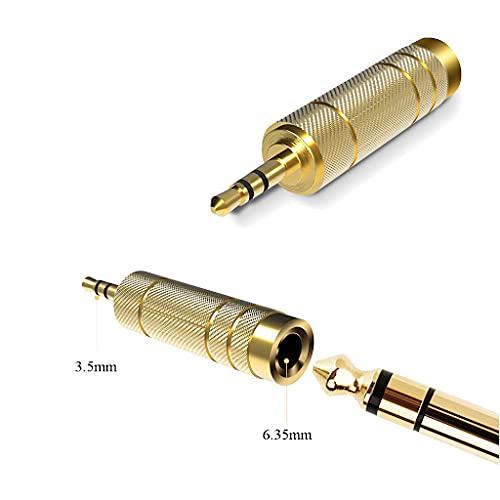 LipiWorld® Headphone Adapter 6.35mm Male to 3.5mm Female and Audio Stereo Plug 3.5mm Male to 6.35mm Female (Available Color 2 Pieces Combo) - Image 5