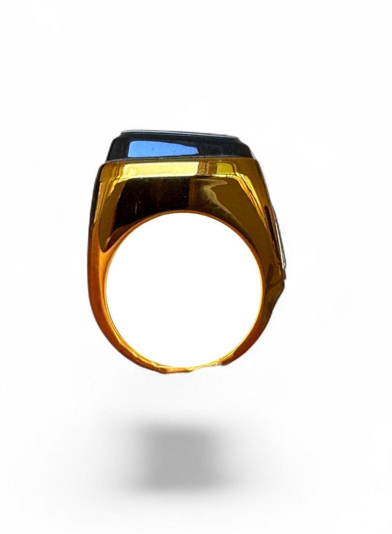 خاتم زكر خاتم الكتروني  للتسبيح Zikr Ring وتذكير بمواقيت الصلاه قضاء احتيجات   المسلمين التسبيح طوال اليوم بالخاتم الذكي مع تطبيق لتتبع يأتي بشاشه OLED عاليه السطوع مقاس  (22)mm - ذهبي - Image 3