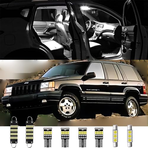 AWALITED 14pcs XJ Interior LED Lights Kit Super Bright LED Map Dome Light Bulbs for 1997-2001 Jeep Cherokee XJ all models - Image 1