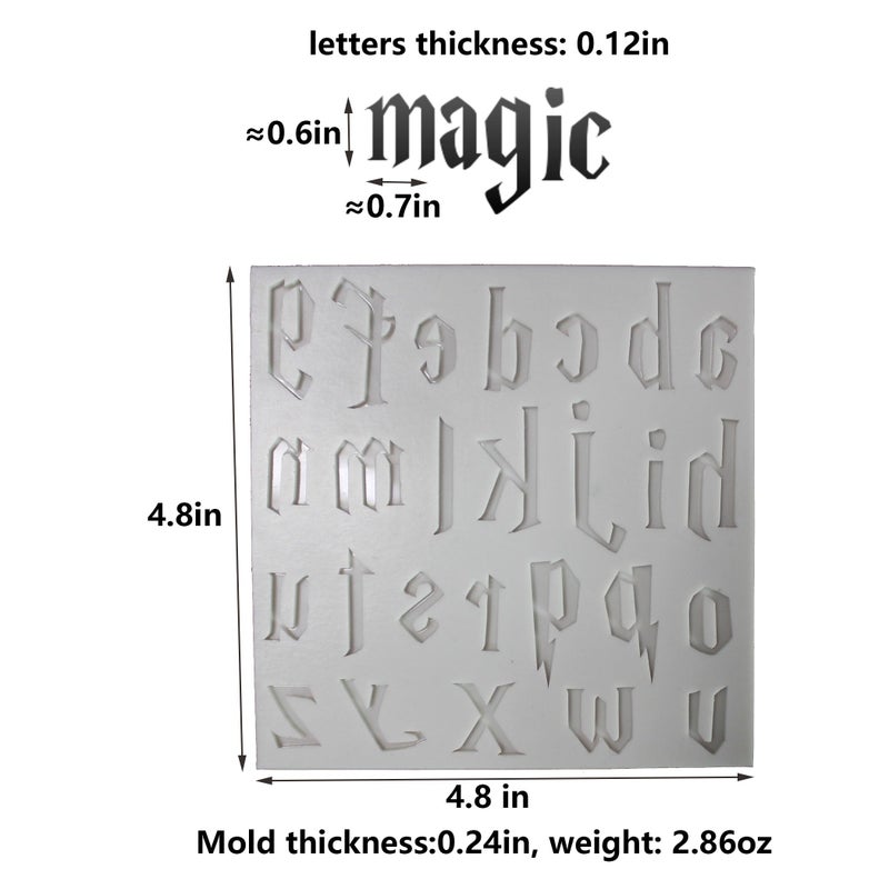 LVDGE 3-Piece Silicone Mold Set for Magical Lightning Shaped Letters and Numbers - Ideal for Fondant Cakes  Chocolate  Resin Crafts  Gumpaste  DIY Crafts Creation - Image 3