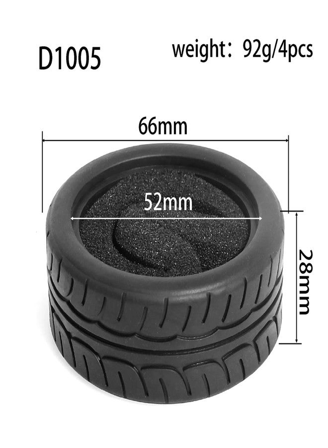 UURCSKY 8pcs 1/10 RC Drift Tires 65 * 26mm for On Road Racing Car Drift RC Touring Car (Style B) - Image 2