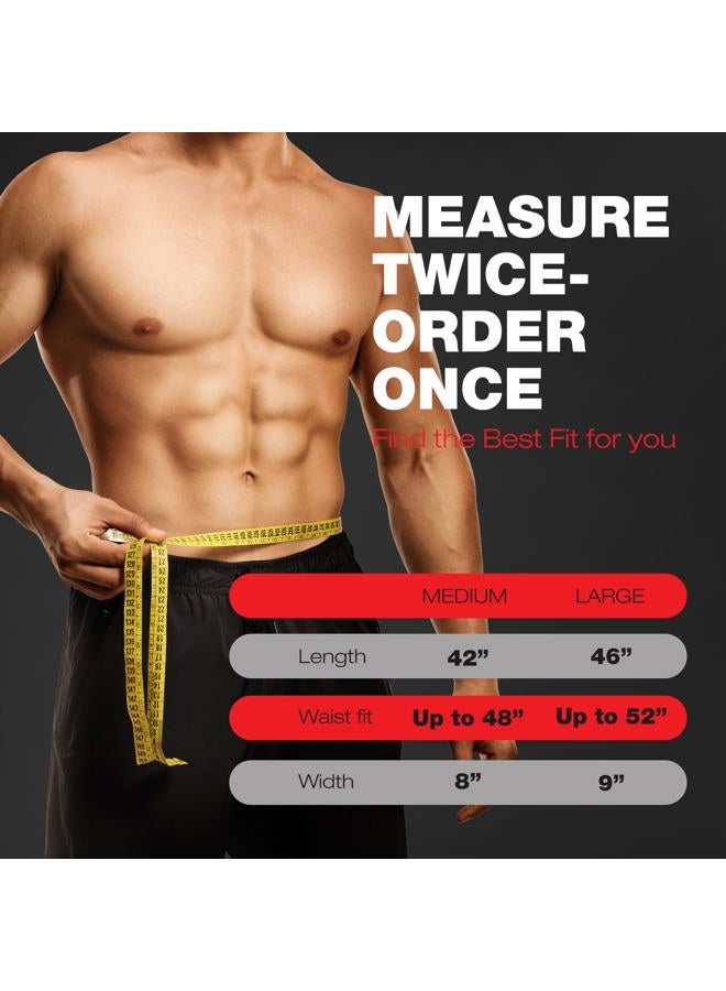 ActiveGear (Medium, Red) - Waist Trimmer Belt Slim Body Sweat Wrap for Stomach and Back Lumbar Support - Image 4