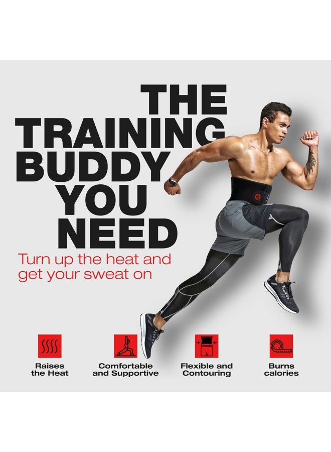 ActiveGear (Medium, Red) - Waist Trimmer Belt Slim Body Sweat Wrap for Stomach and Back Lumbar Support - Image 3