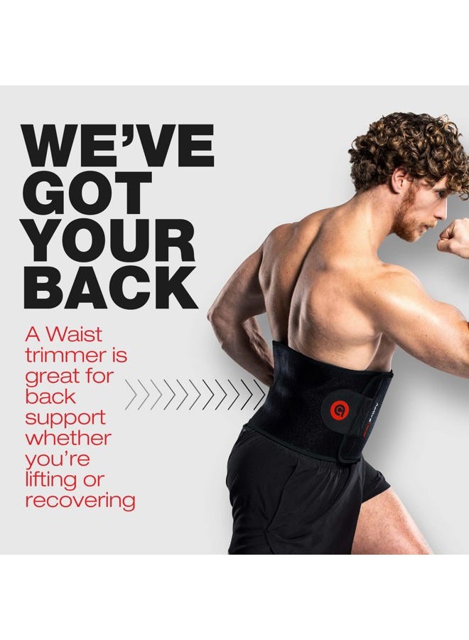 ActiveGear (Medium, Red) - Waist Trimmer Belt Slim Body Sweat Wrap for Stomach and Back Lumbar Support - Image 5