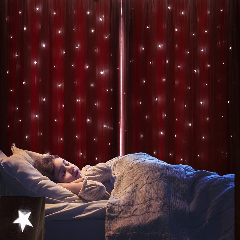 Ftinala Pink Blackout Curtains for Girls Bedroom Cute - Aesthetic Star Cutout Double Layer with Sheer Overlay, 63 Inch Length 1 Panel Baby Nursery Curtains Kids Room Decor Drapes - Image 3