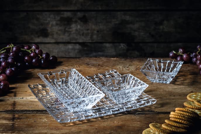 Nachtmann, Bossa Nova, Rectangular Serving Bowl, Set of 2, 6 Inch in Length, Rectangle, Glass Bowls for Kitchen, Clear Crystal Glass Dish for Side Dishes, Fruit, Dessert, Grapes, Snack Serving Plates - Image 5