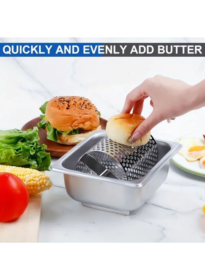 Heavy Duty 304 Stainless Steel Butter Roller With Legs For Buns Bread And Pastry - Image 2