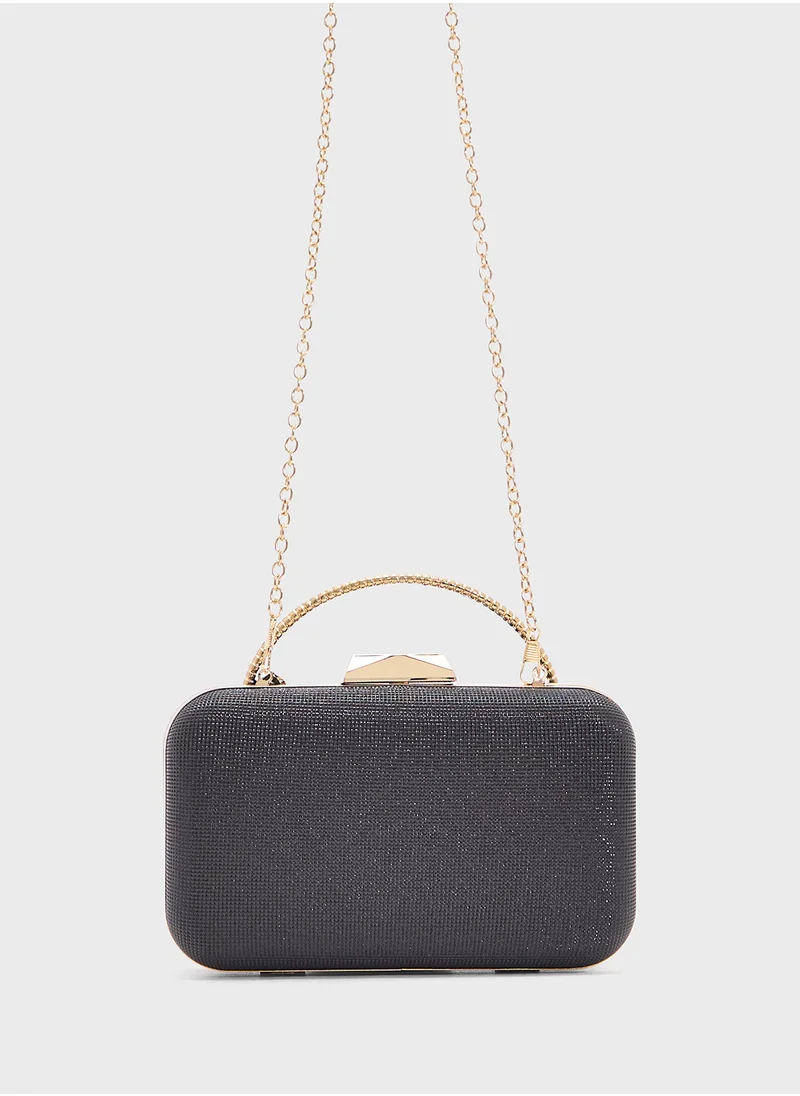 Khizana Floral Detail Diamante Clutch Bag