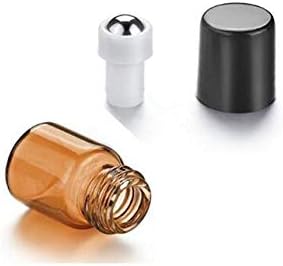 Quupy 12Pcs 3ml Essential Oils Roller Bottles Mini Empty Rollon Bottles with Stainless Steel Roller Balls and Black Cap Cosmetic Makeup Storage Vials For Fragrance Perfume Aromatherapy - Image 5
