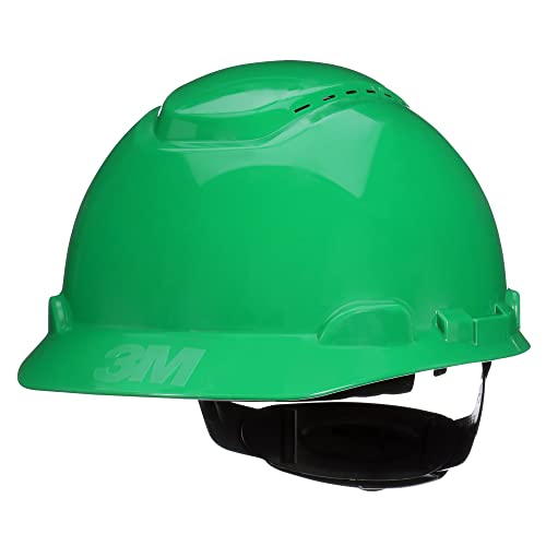3M Hard Hat SecureFit H-704SFV-UV, Green, Vented Cap Style Safety Helmet with Uvicator Sensor, 4-Point Pressure Diffusion Ratchet Suspension, ANSI Z87.1 - Image 1