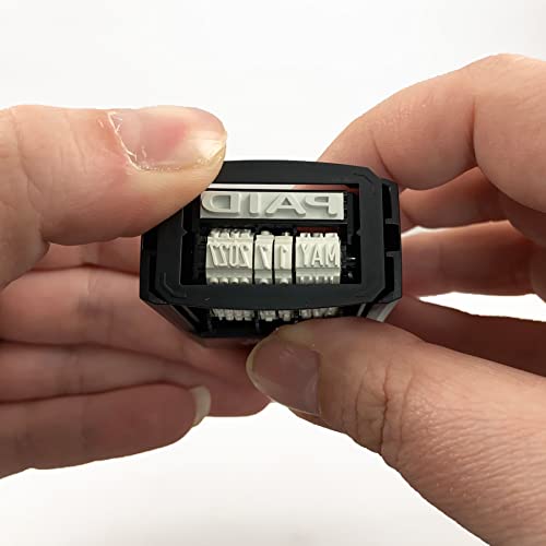 Trodat Printy 4850 Date Stamp – Pocket Sized Self Inking Stamp with Paid, Received, FAXED, EMAILED – Blue and Red Ink, 3/4" x 1",Assorted - Image 3
