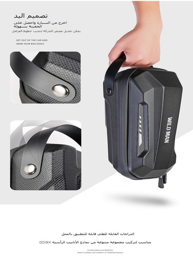 WILD MAN - Electric Scooter EVA Hard Shell Quick Release Handlebar Bag | Foldable Electric Bicycle Front Bag - Image 1
