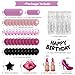 Nigifter Pink and Black Birthday Decorations for Women Girls Pink Happy Birthday Decorations for Her HAPPY BIRTHDAY Banner Balloons Fringe Curtain Giant Foil Hot Pink Lipstick Balloons Bday Party Decor - Image 4