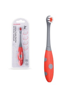 Mombella Mombella Ladybug Toddler Toothbrush for 2 Years+, Soft Red Dot Bristle Kids Toothbrush Age 2-4, Easy to Use, Oral Hygiene Care for Infant Teeth and Gums, Safe and Sturdy, 1pc  - Image 1