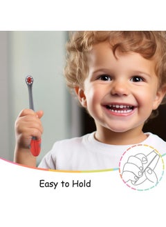Mombella Mombella Ladybug Toddler Toothbrush for 2 Years+, Soft Red Dot Bristle Kids Toothbrush Age 2-4, Easy to Use, Oral Hygiene Care for Infant Teeth and Gums, Safe and Sturdy, 1pc  - Image 3