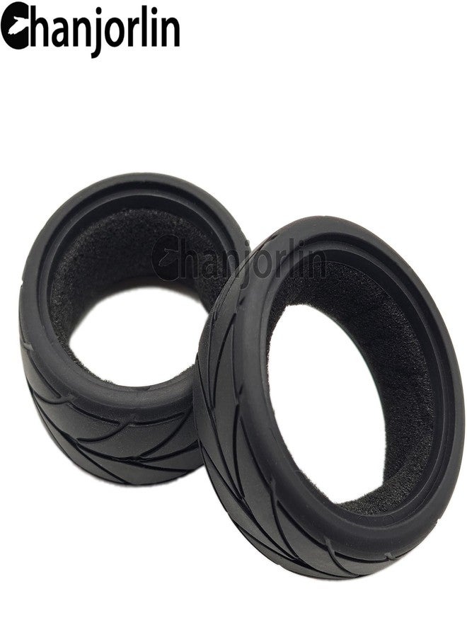 Chanjorlin 1/10 RC Rally Racing Touring Tires OD 65mm Soft Rubber On Road Tyres for 1:10 Street Car Tamiya TT01 TT02 XV01 TA06 A959 PTG2 HPI KYOSHO HSP PTG2 Traxxas RC Drift Wheels 4PCS - Image 4
