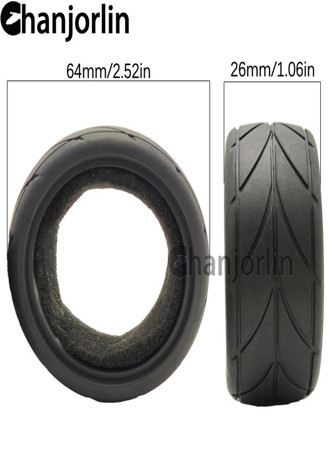 Chanjorlin 1/10 RC Rally Racing Touring Tires OD 65mm Soft Rubber On Road Tyres for 1:10 Street Car Tamiya TT01 TT02 XV01 TA06 A959 PTG2 HPI KYOSHO HSP PTG2 Traxxas RC Drift Wheels 4PCS - Image 2