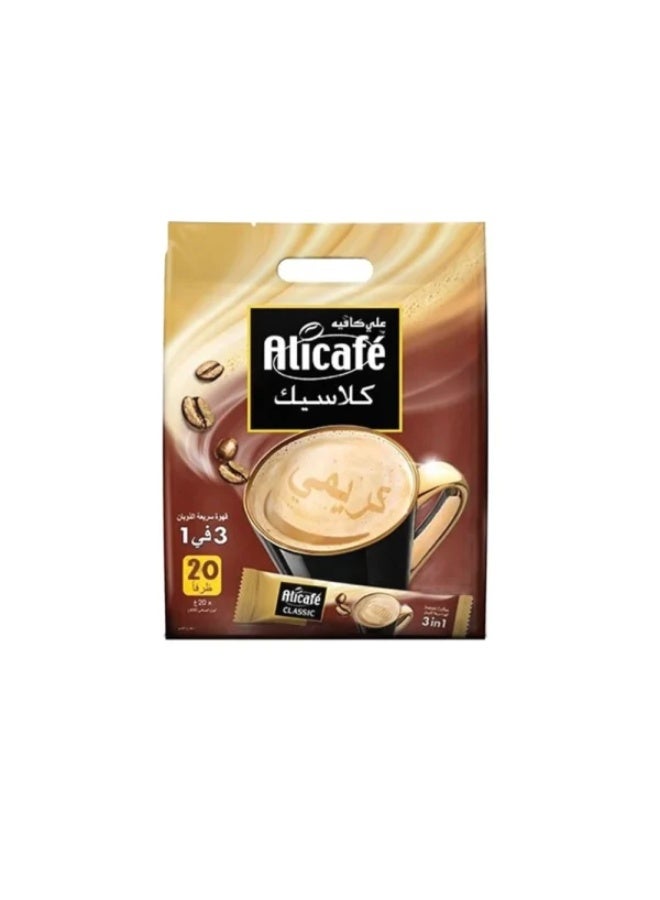 Alicafe Classic 3 in 1 Instant Coffee Sachet Sticks 20grams Pack of 20 - Image 2