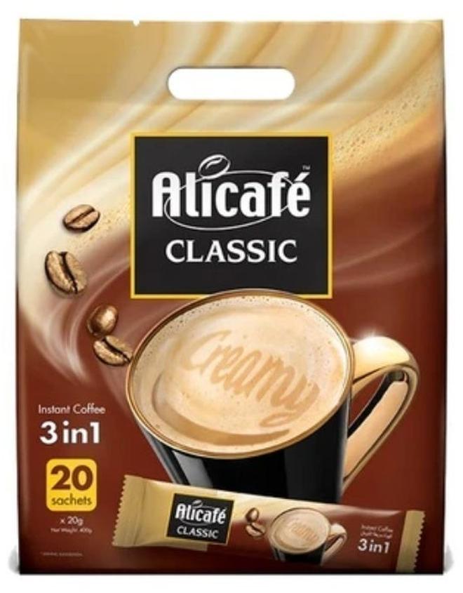 Alicafe Classic 3 in 1 Instant Coffee Sachet Sticks 20grams Pack of 20 - Image 1