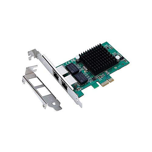 X-media بطاقة شبكة خادم X-MEDIA XM-NA3821 PCI-E 2-Port Dual 10/100/1000Mbps Ethernet PCI Express (PCIe x1) ، شريحة Intel 82575 ، مدعومة من Windows 11 و Linux - Image 1